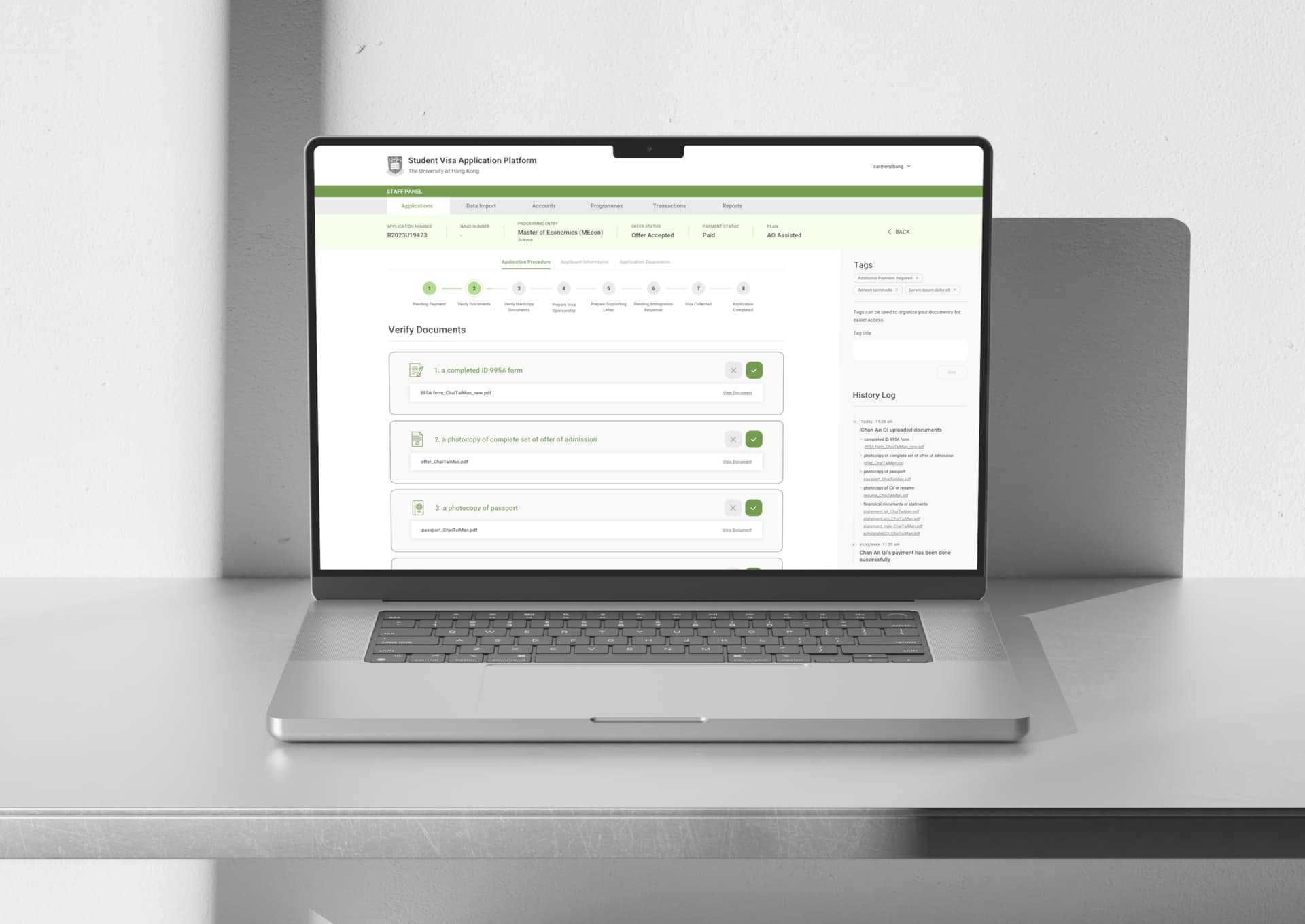 HKU Student Visa Application System