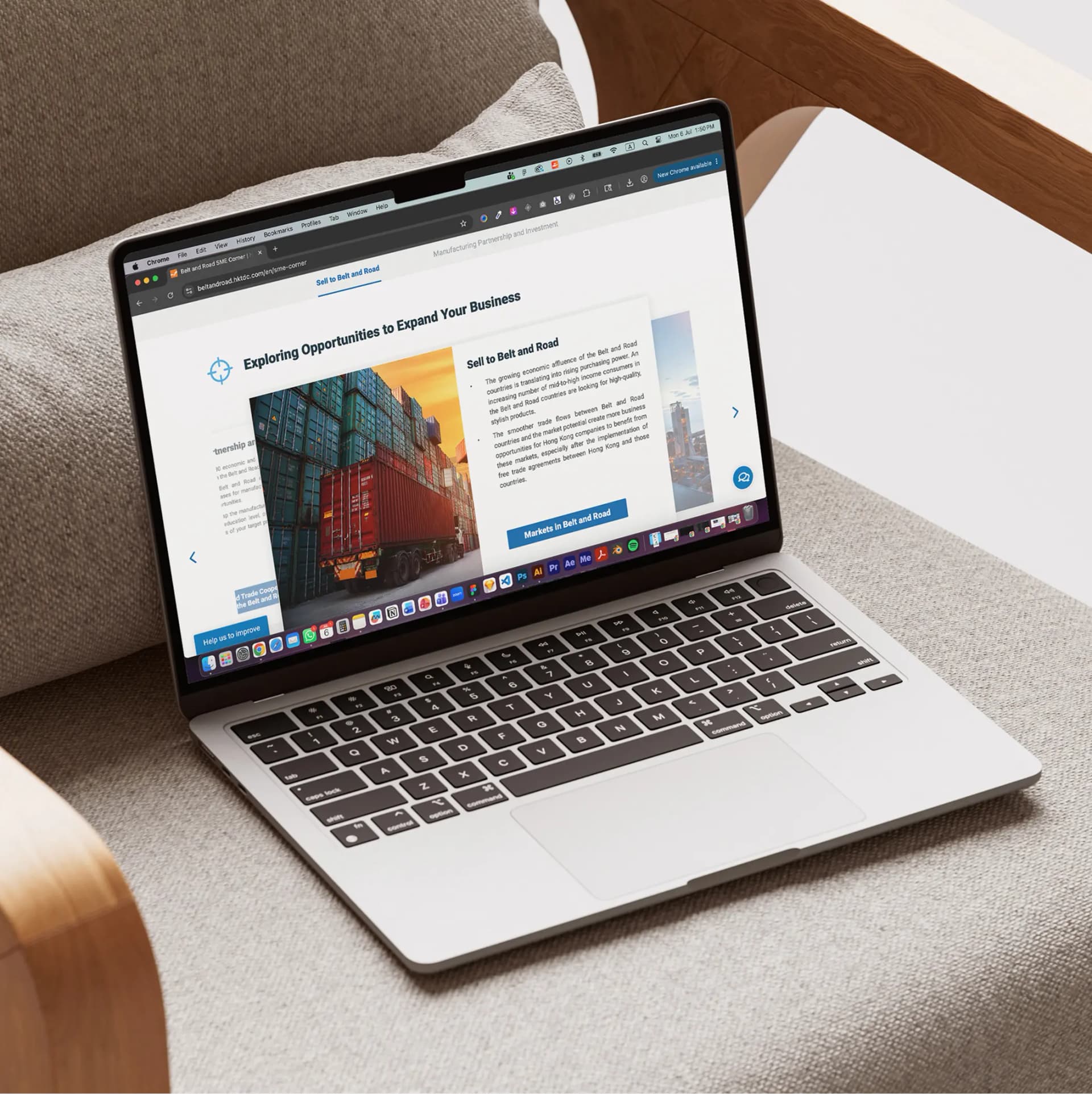 HKTDC Belt and Road Portal on desktop