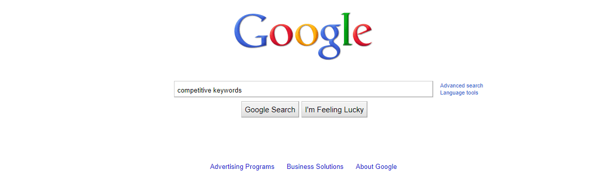 Googling competitive keywords