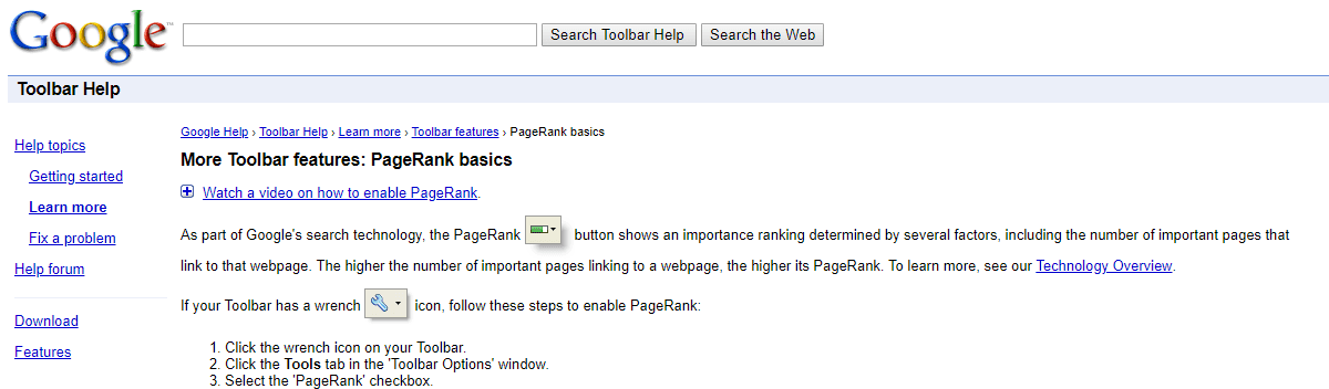 Google PageRank