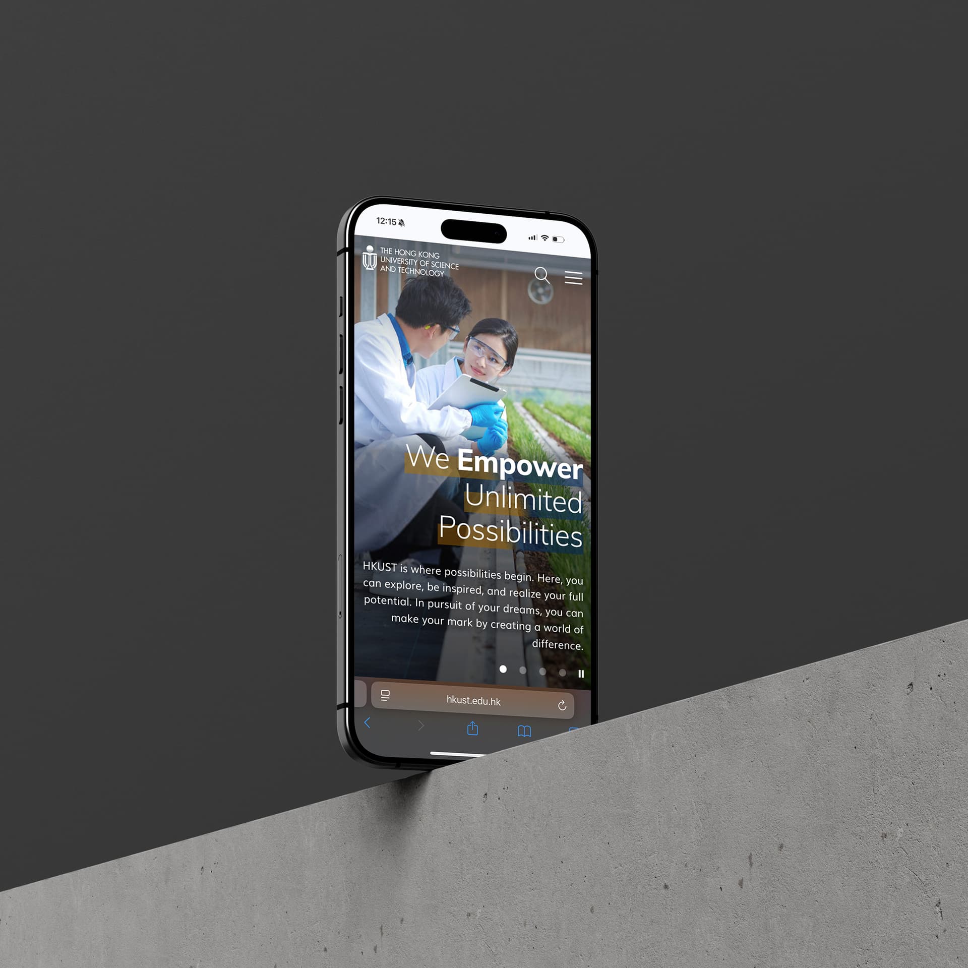 HKUST Mainsite_mobile
