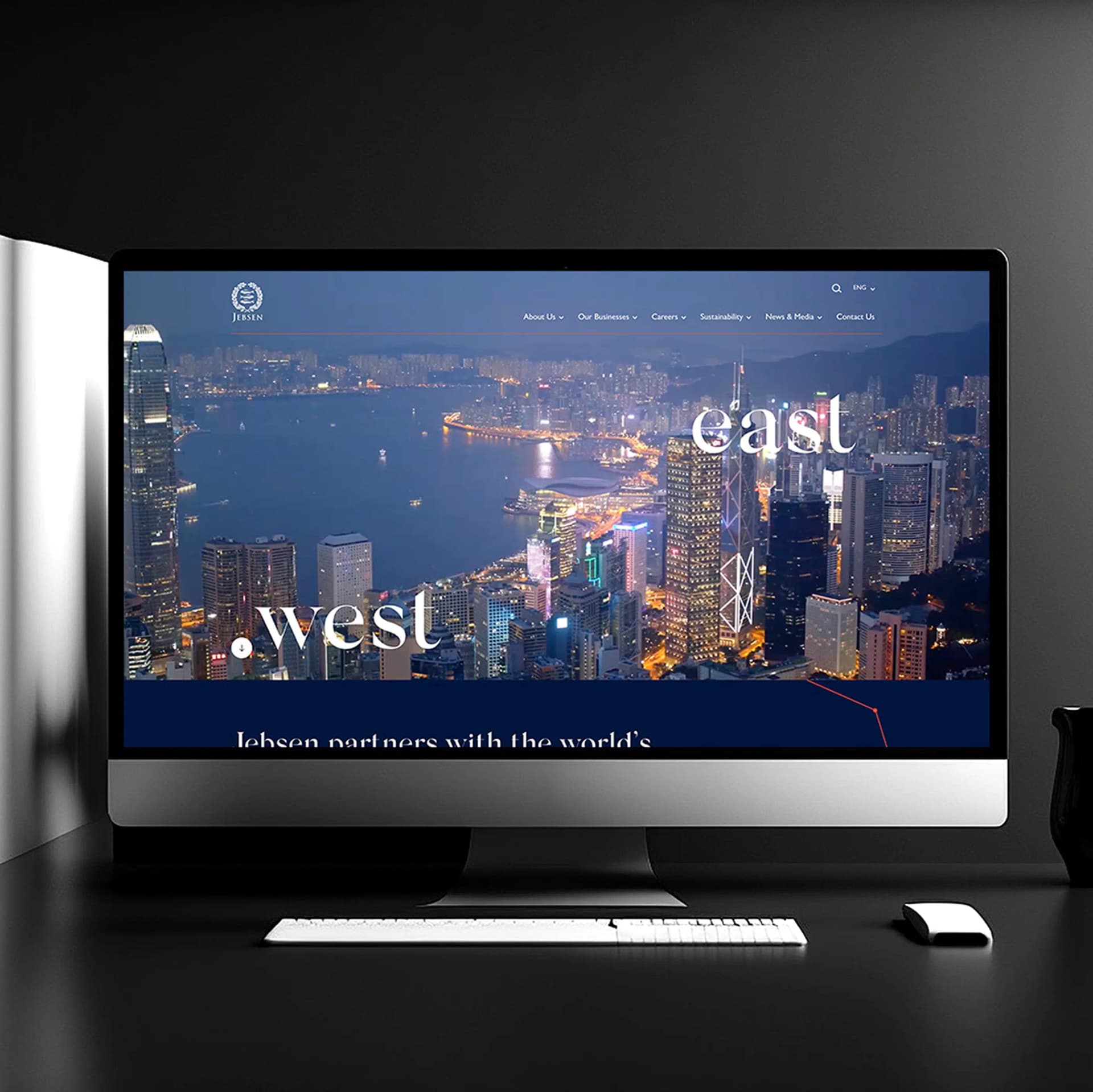 Jebsen Group Website on a desktop