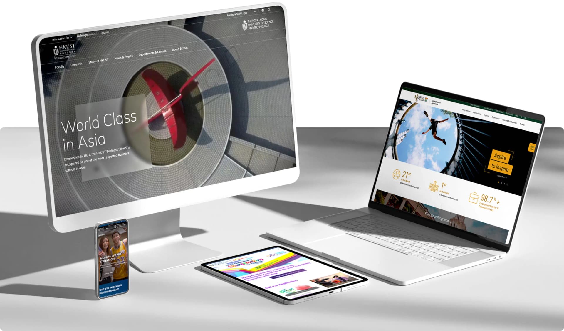 Website on computer and laptop